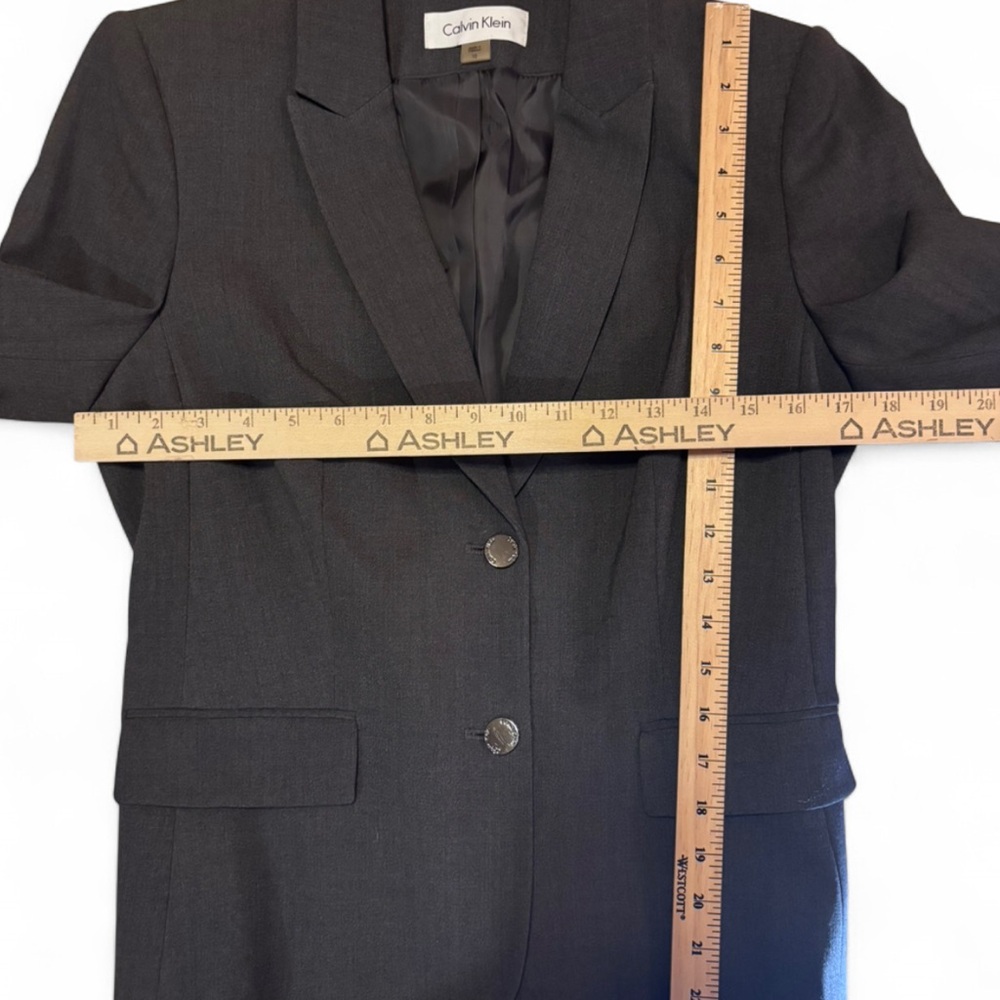 Calvin Klein Women’s Charcoal Gray Blazer – Size 10 - Picture 4 of 6